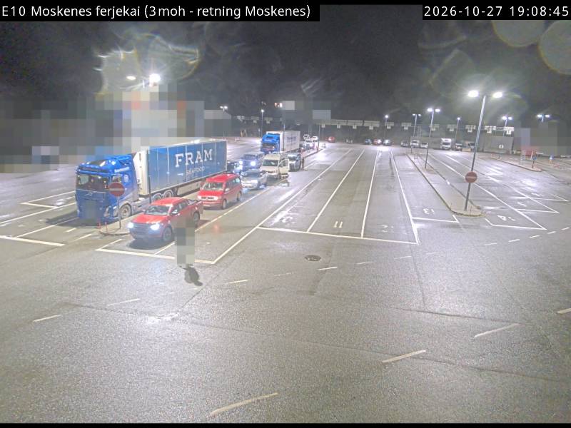Straßenkamera Fähranleger Moskenes