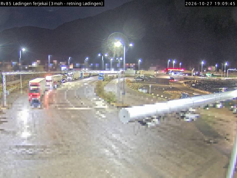 Straßenkamera Fähranleger Lødingen