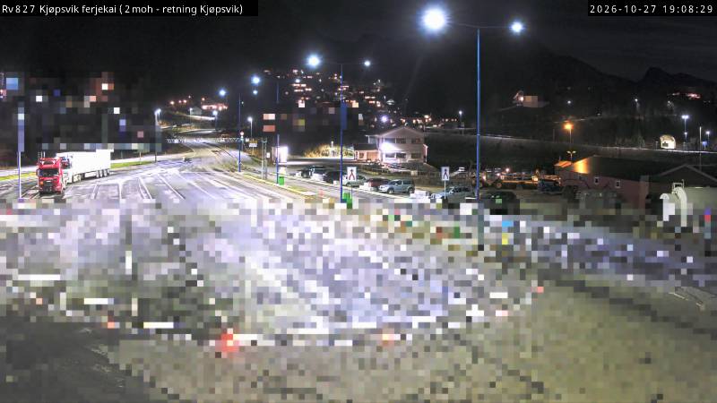 Straßenkamera Fähranleger Kjøpsvik