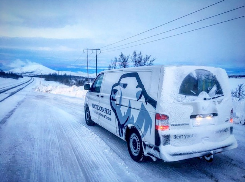 Camper van rental in winter